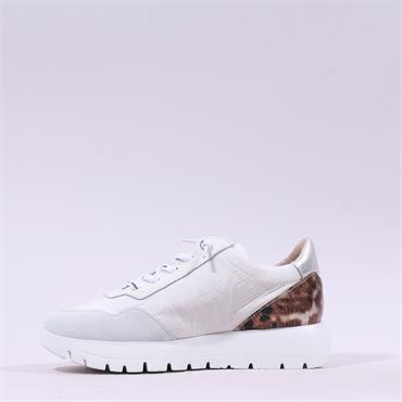 Wonders Odisei Bungee Lace Nylon Trainer - White Silver